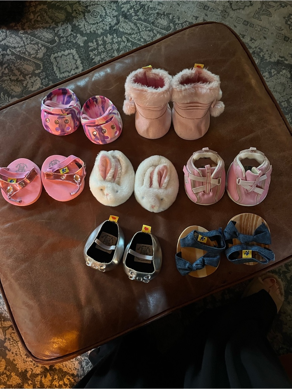 Build-A-Bear Pink & Blue Baby Shoes Lot
